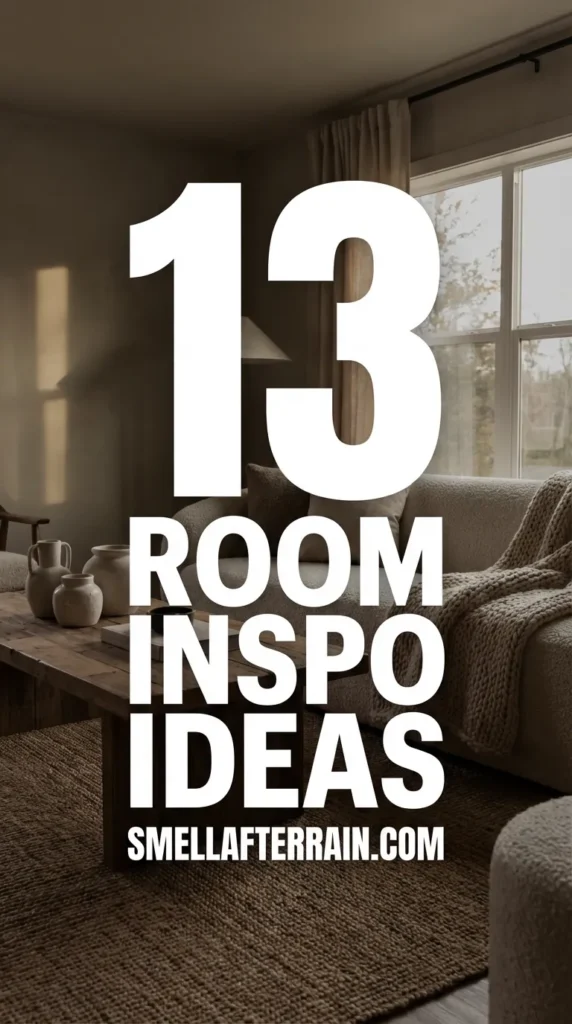 Room Inspo Ideas: A warm, inviting living space featuring layered textured blankets, soft cream furniture, and ambient lighting that creates a cozy, guest-ready mood.