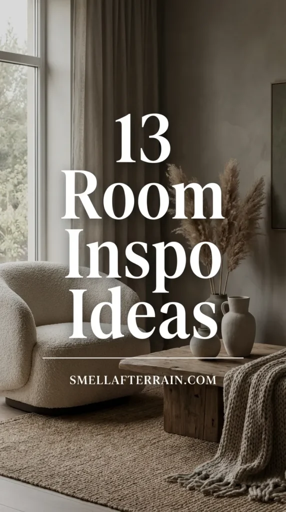 Room Inspo Ideas: A cozy living space featuring textured throws, warm lighting, and neutral tones designed for authentic hospitality.